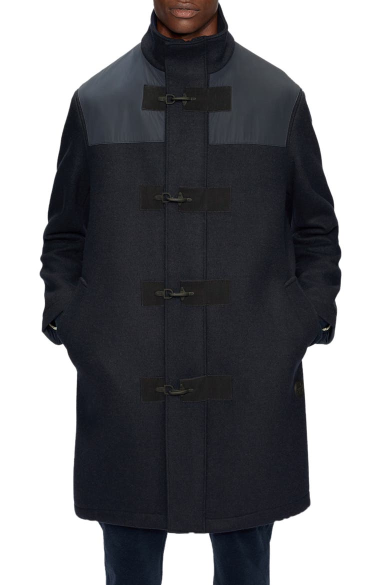Lens Duffle Coat, Main, color, NAVY