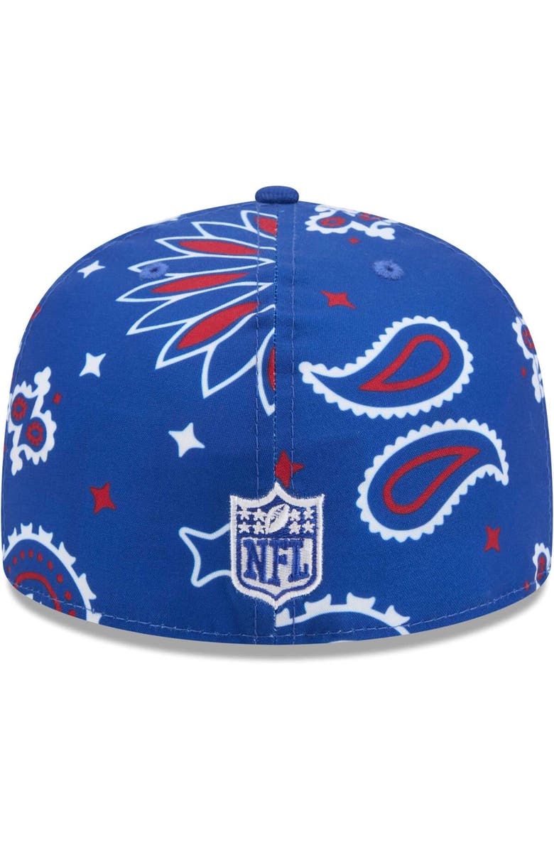 New Era Men's New Era Royal New York Giants Paisley 59FIFTY Fitted Hat, Alternate, color, Royal