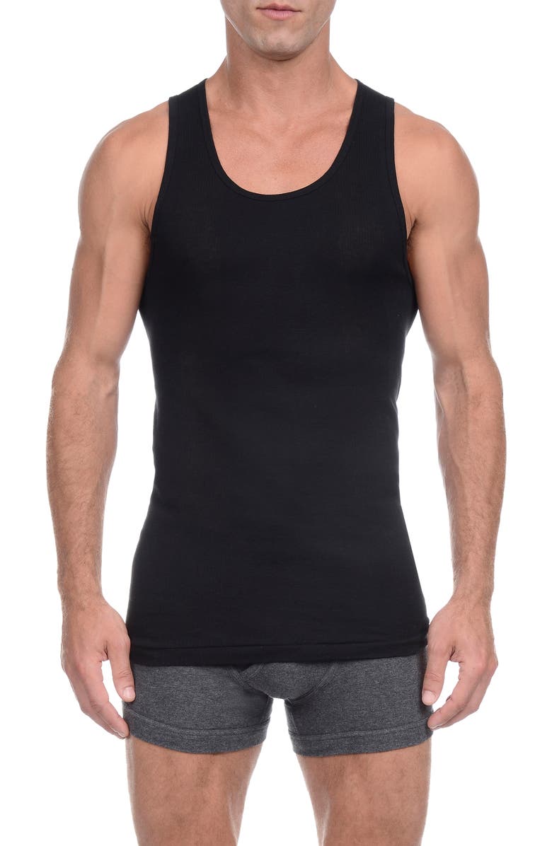 2(x)ist 3-Pack Cotton Tanks, Main, color, Black
