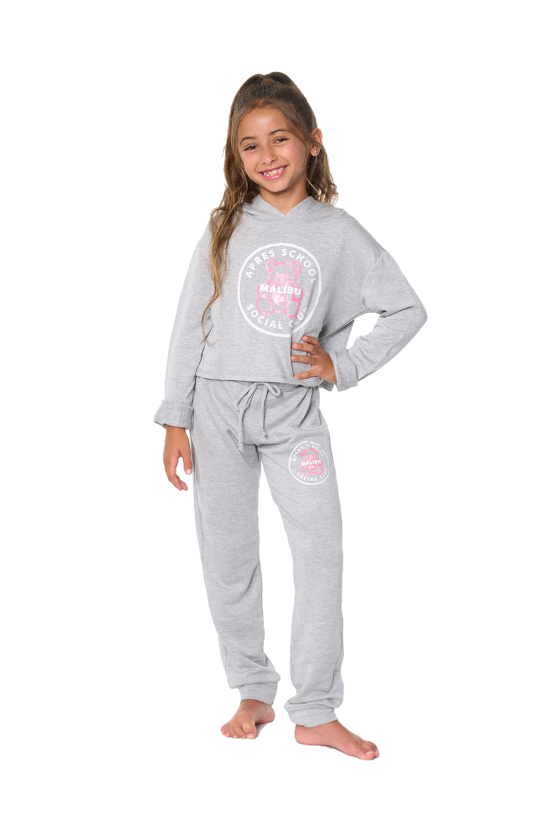Sweatpants with screen - Big kid, Alternate, color, Heather Gray Teddy