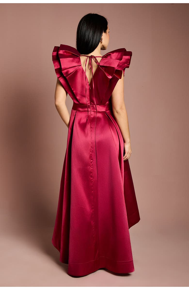 Coast Petite Frill Sleeve Midi Dress, Alternate, color, Red