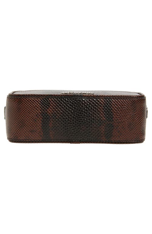 Jacquemus Le Baneto Snakeskin Embossed Leather Camera Bag In Brown