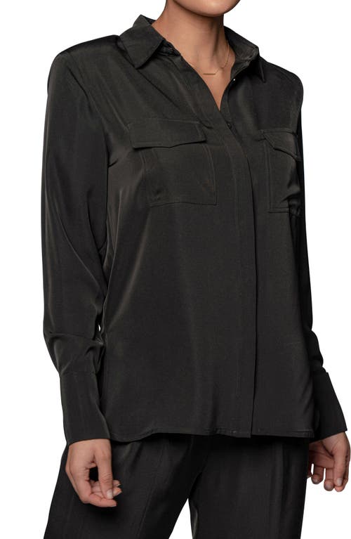 Jluxlabel Misty Button-up Shirt In Black