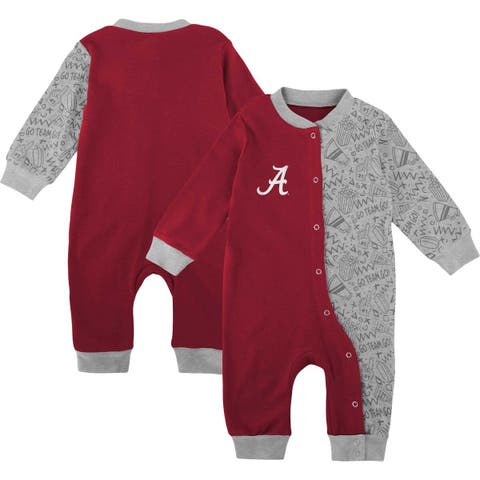 Infant Crimson Alabama Crimson Tide Playbook Two-Tone Sleeper
