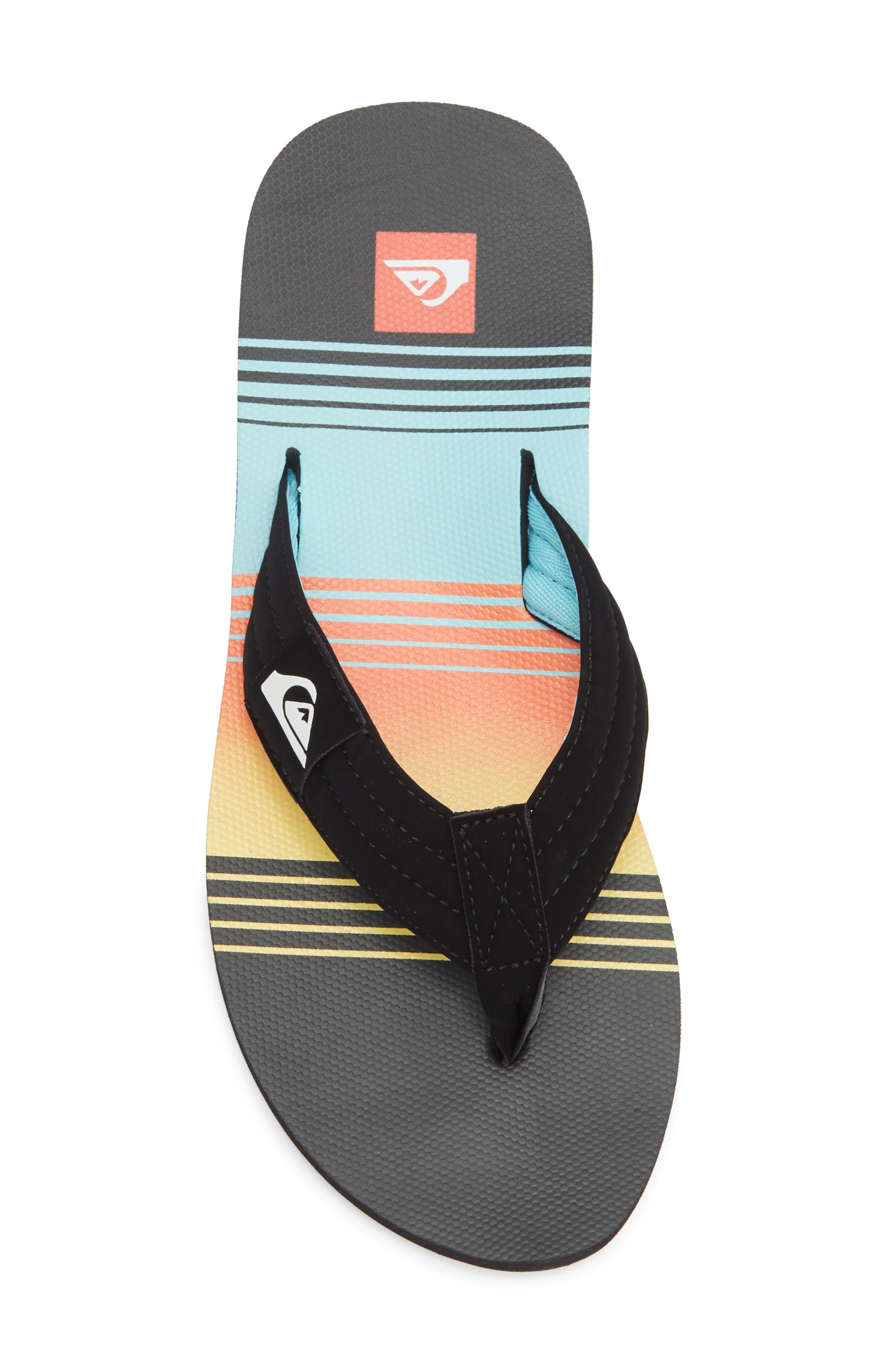 Dune Flip Flop, Alternate, color, ORANGE/ LIGHT BLUE