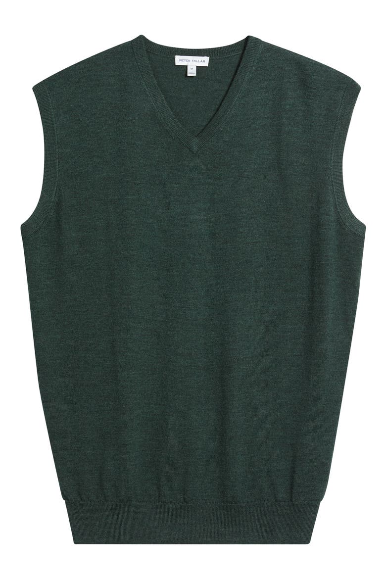 Autumn Crest Merino Wool Blend V-Neck Sweater Vest, Main, color, PINEBROOK