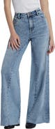HINT OF BLU Happy Dual Two-Tone High Waist Wide Leg Jeans