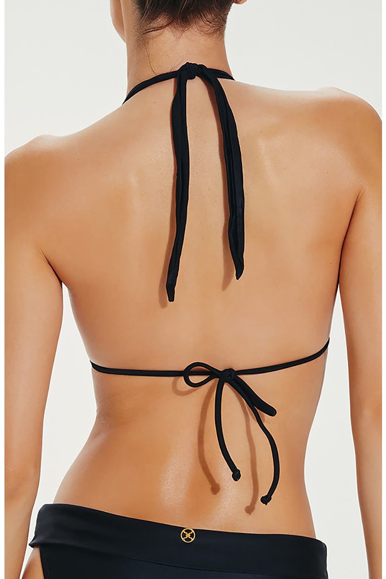 Bia Tube Halter Bikini Top, Alternate, color, BLACK