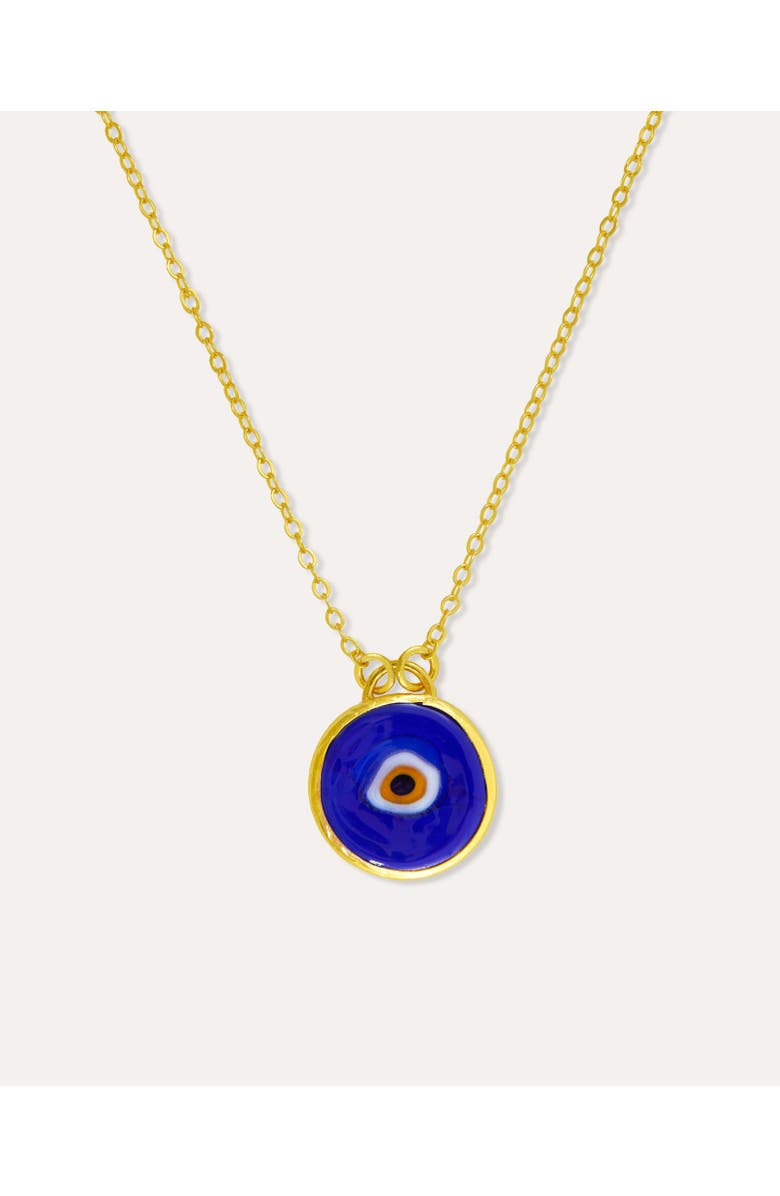 Ottoman Hands Azra Evil Eye Pendant Necklace, Main, color, Gold