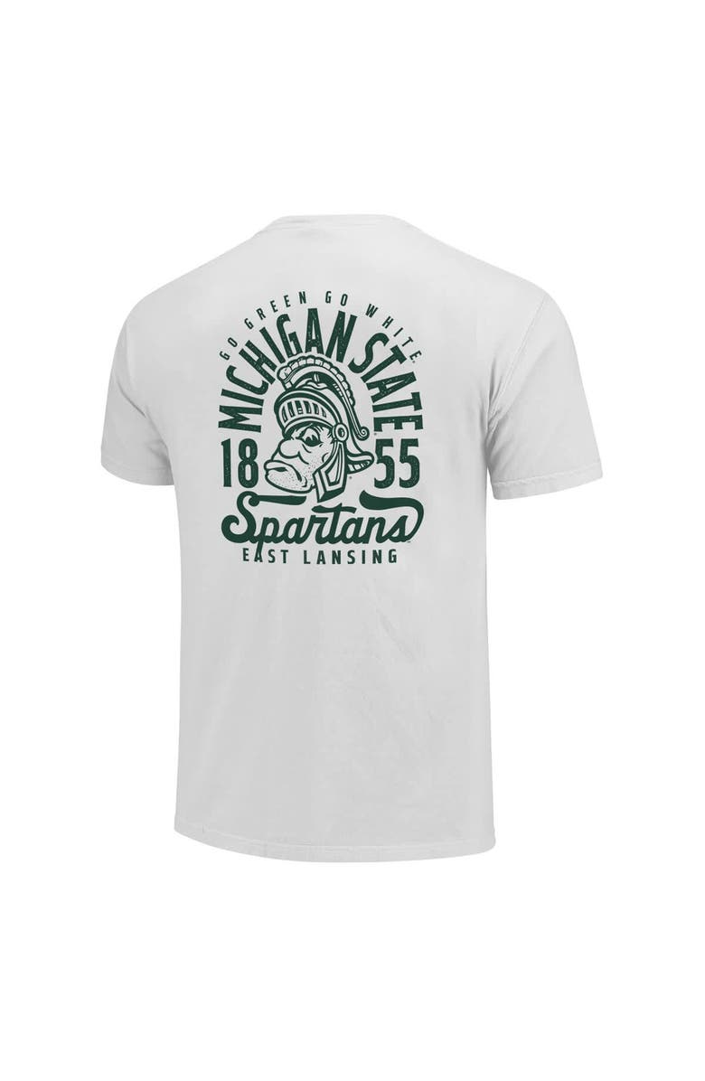IMAGE ONE Youth White Michigan State Spartans Comfort Colors Mascot Overlay T-Shirt, Alternate, color, 
