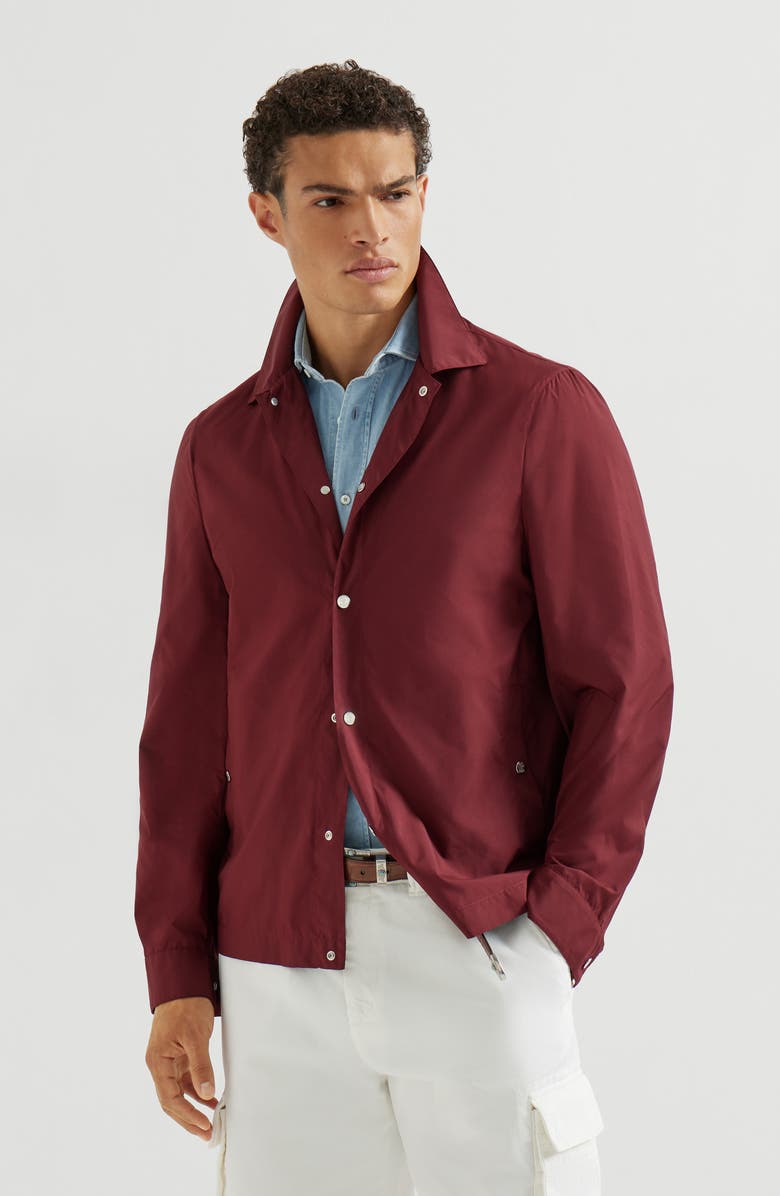 Brunello Cucinelli Nylon jacket, Alternate, color, Cherry