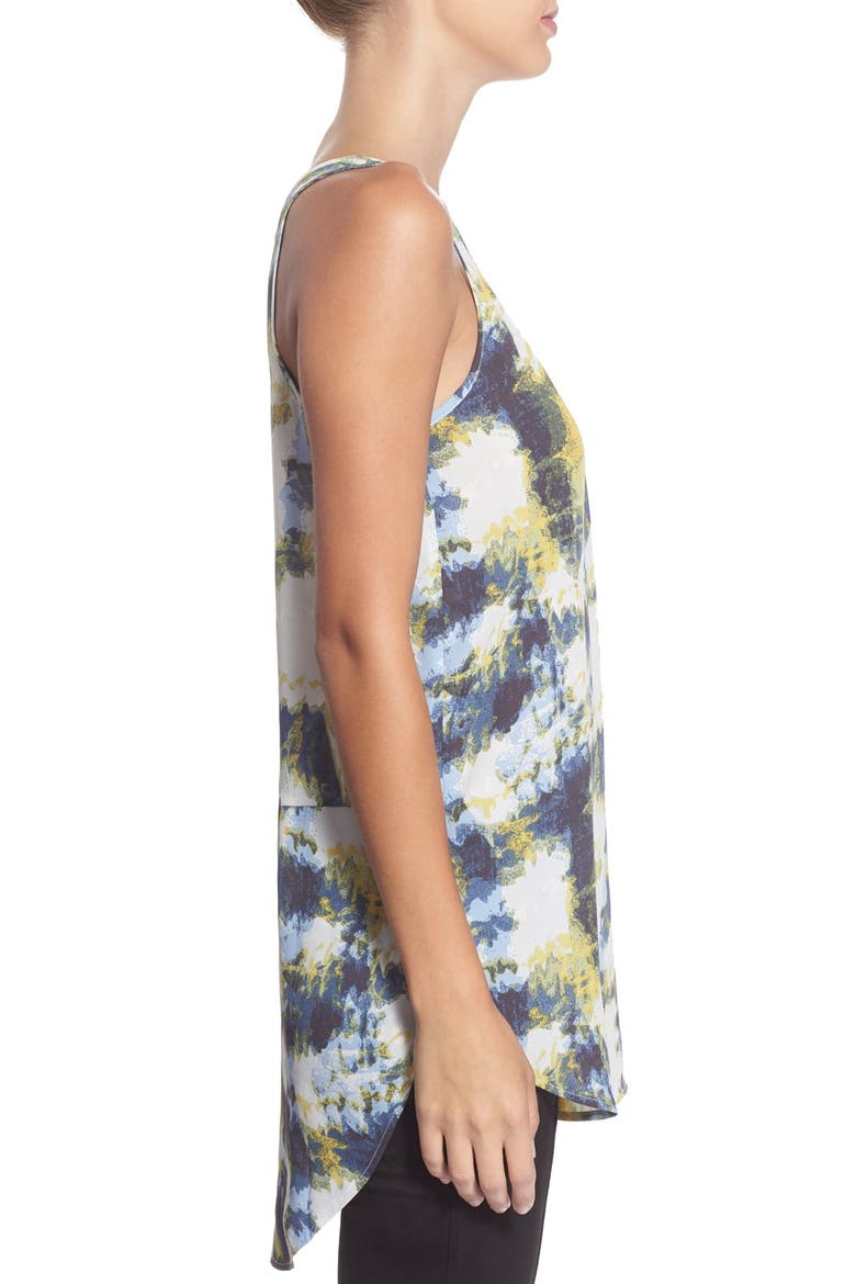 High/Low Tunic Tank, Alternate, color, GREY LUNAR ABSTRACT PAINTER