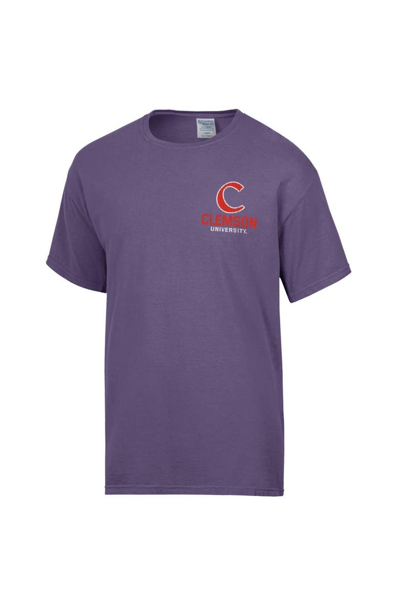 Comfort Wash Men's Comfort Wash Purple Clemson Tigers Vintage Logo T-Shirt, Alternate, color, 