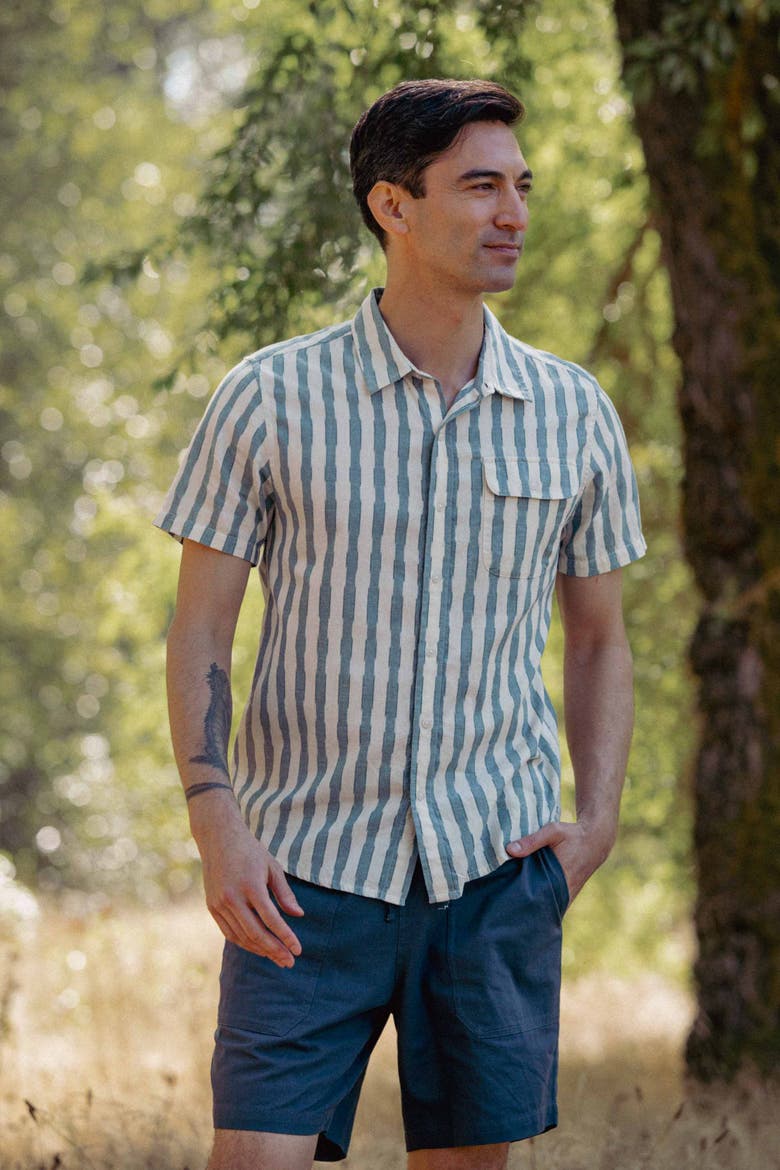Marten Shirt, Alternate, color, Beach Stripe