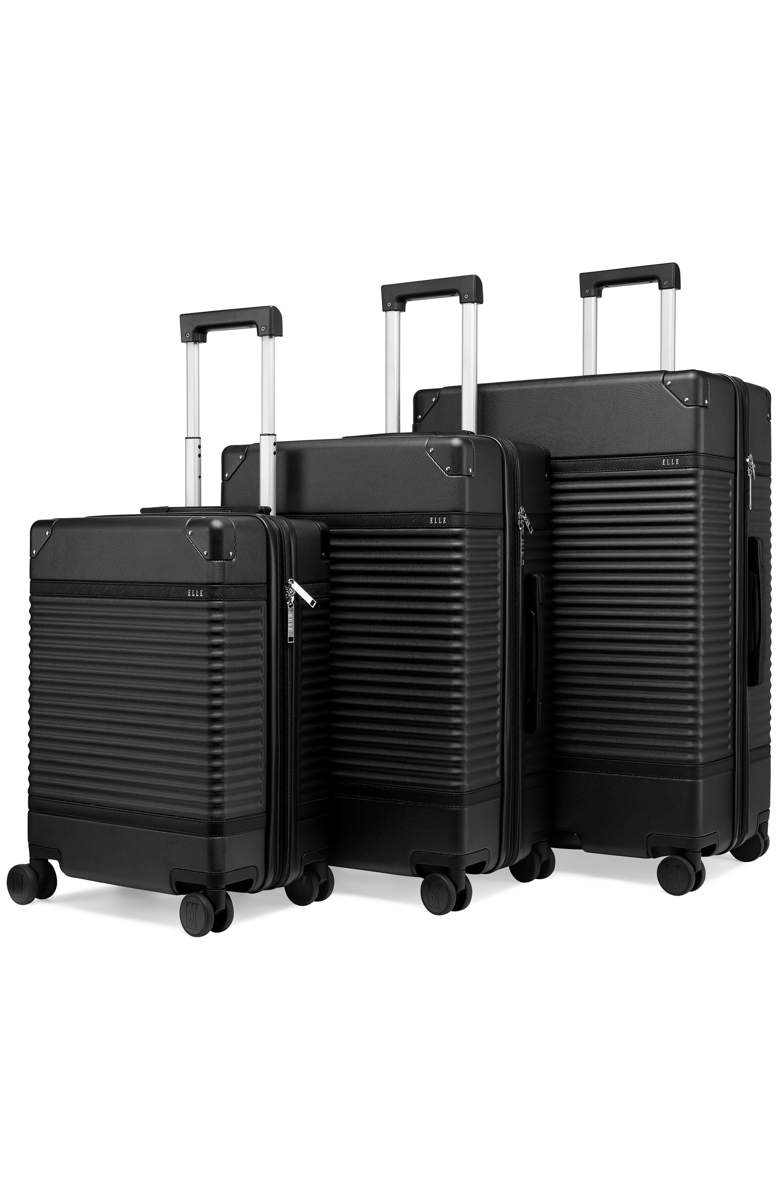 ELLE Belleville 3 Piece Expandable Retro Spinner Luggage Set, Alternate, color, 
