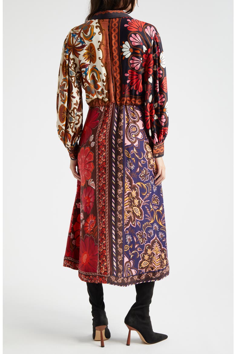 Miranda Mix Print Long Sleeve Satin Shirtdress, Alternate, color, MIRANDA MIX MULTICOLOR