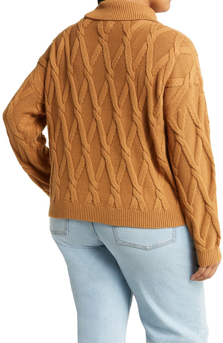 Treasure & Bond Cable Half Zip Sweater, Alternate, color,