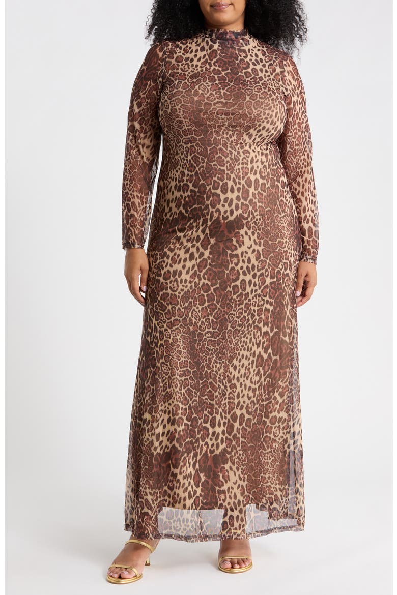 Leopard Jersey Dress, Main, color, LEOPARD