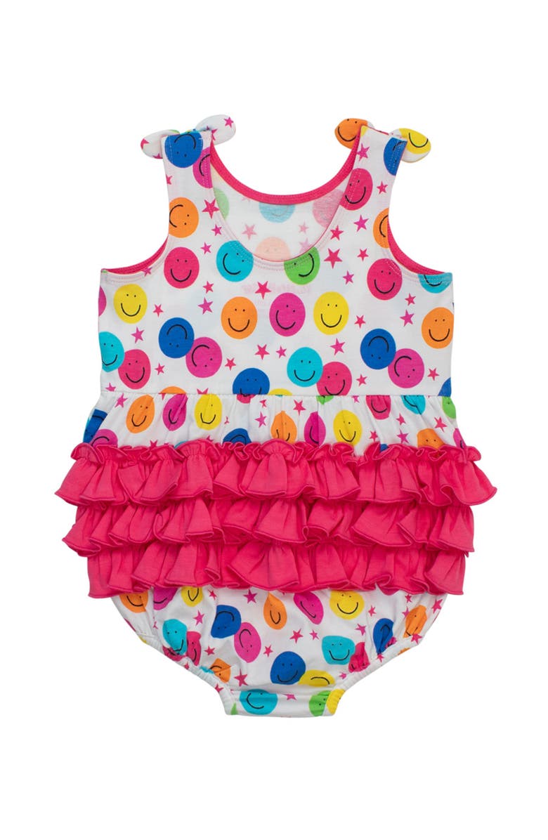 RuffleButts Baby/Toddler Knit Tie Shoulder Bubble Romper, Alternate, color,