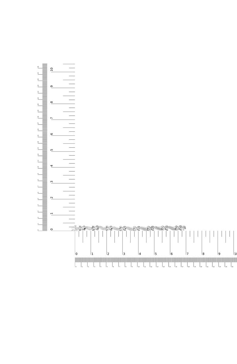 Haus of Brilliance Silver 1 3/4 Cttw Diamond Wave and X Link Tennis Bracelet, Alternate, color, White