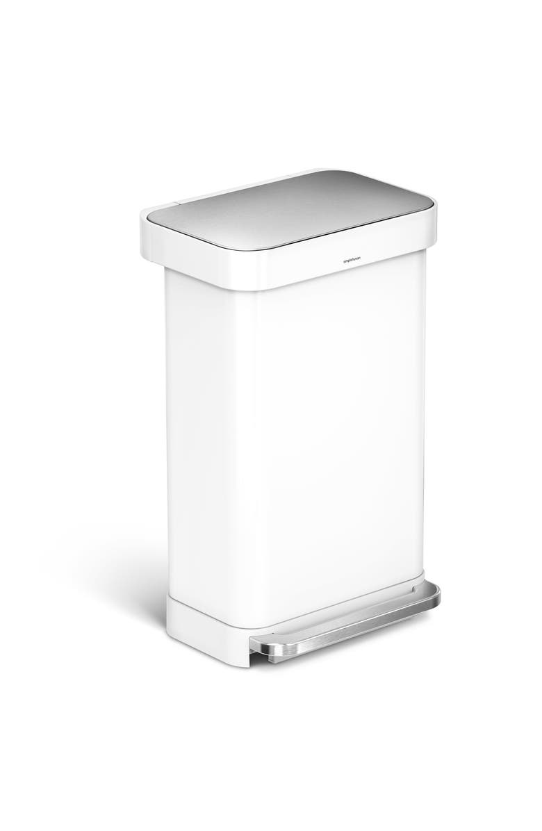 simplehuman 45L rectangular step can with liner pocket, Main, color,