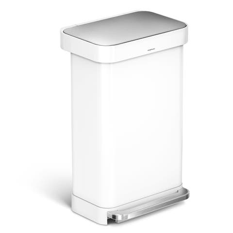 45L rectangular step can with liner pocket