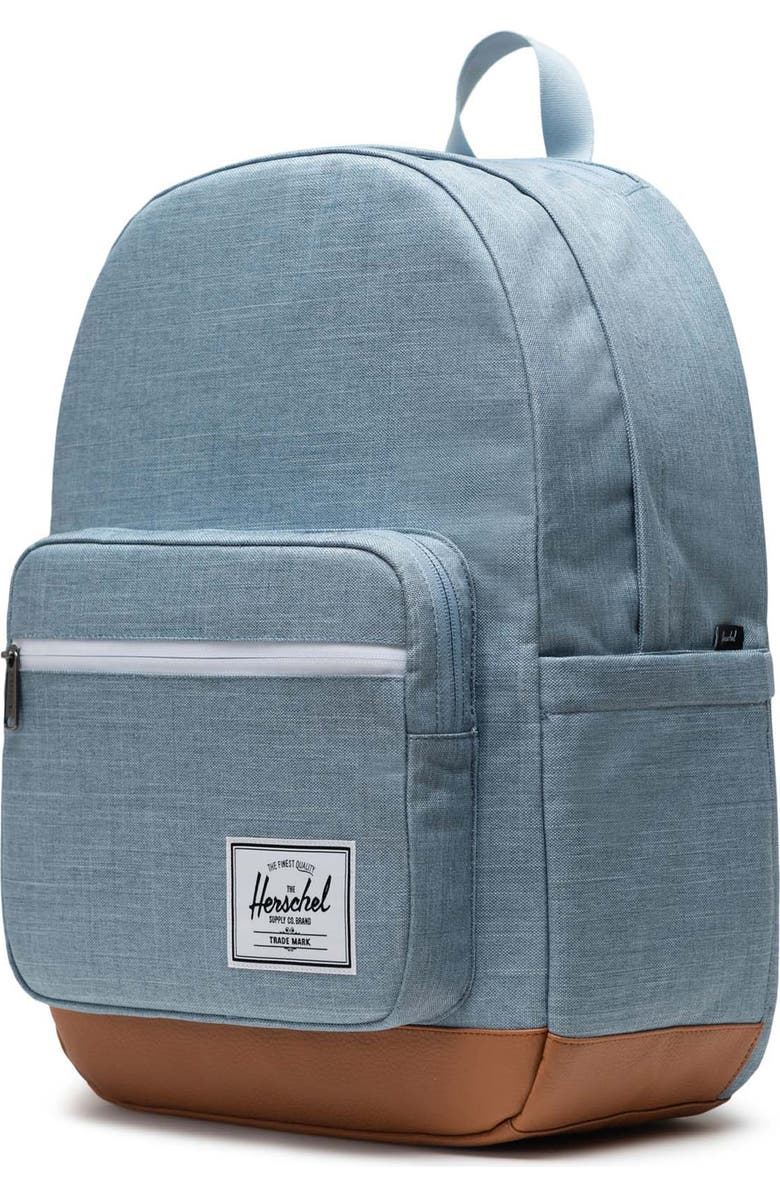 Herschel Supply Co. Pop Quiz Backpack, Alternate, color, Ashley Blue Crosshatch/Natural