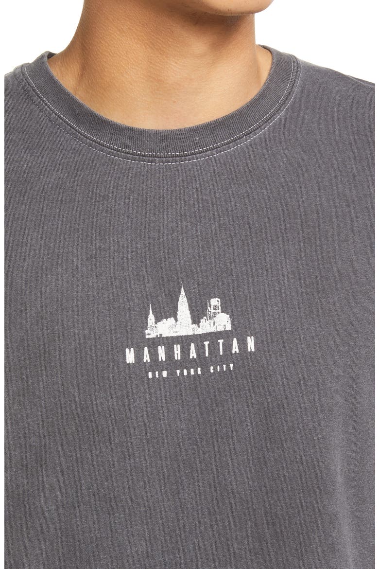 Men's Manhattan Graphic Tee, Alternate, color, BLACK