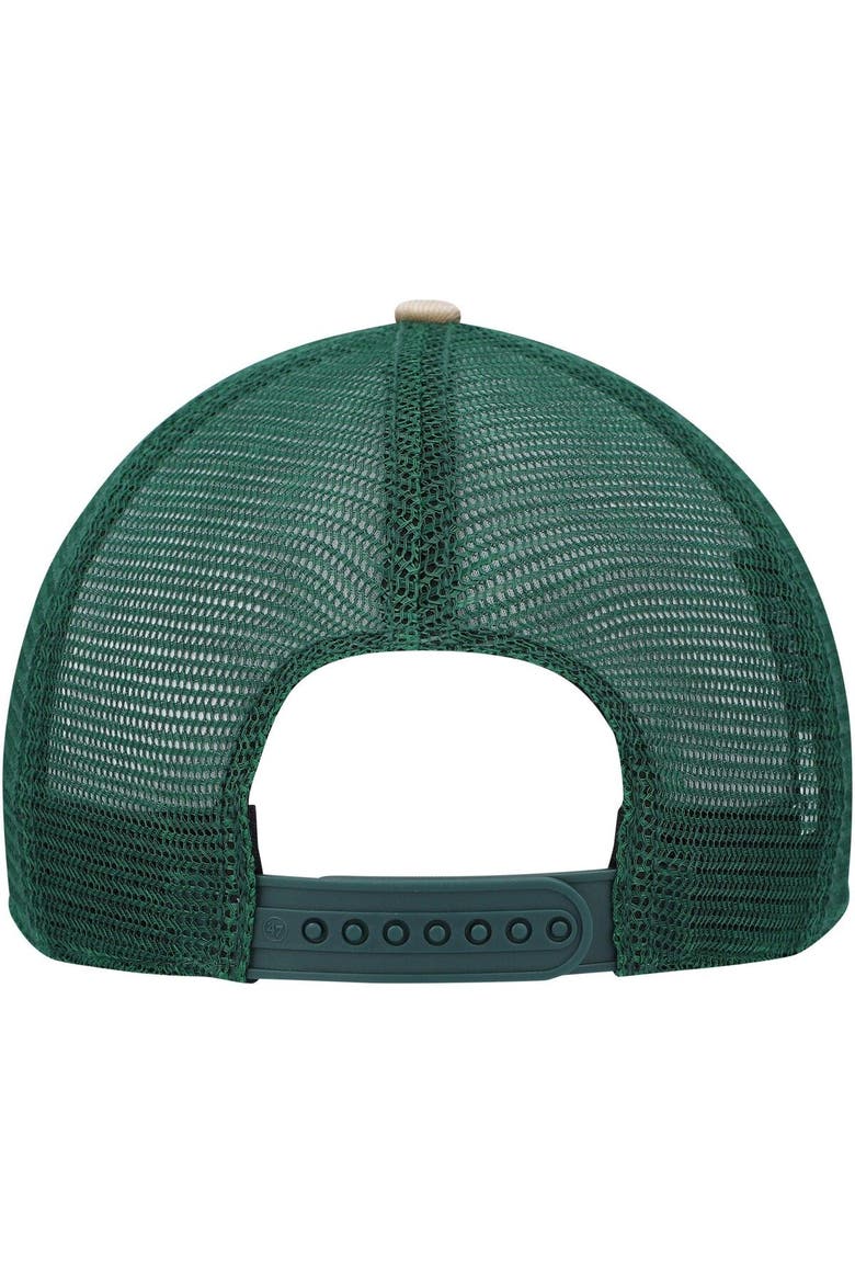 Men's '47 Khaki Green Bay Packers Dial Trucker Clean Up Adjustable Hat, Alternate, color, Khaki