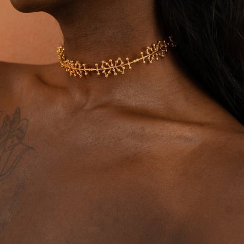 Dhwani Bhansal Auro Choker In Gold Plated