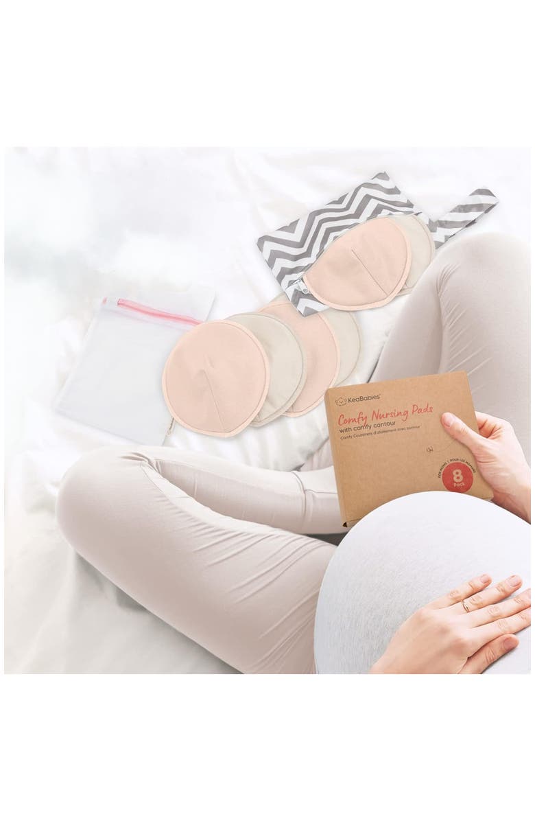 KeaBabies 8-Pack Comfy Nursing Pads, Alternate, color, Bare Beige