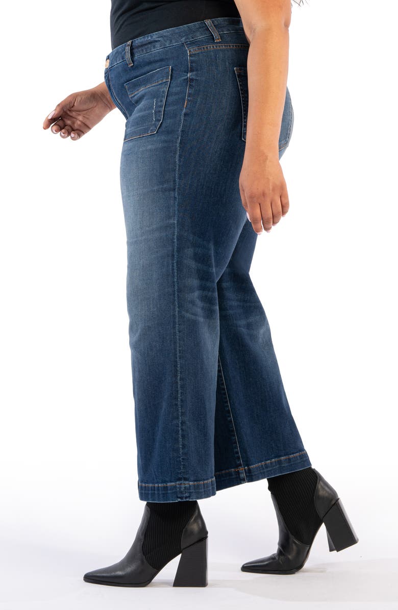 KUT from the Kloth Meg High Waist Ankle Wide Leg Jeans, Alternate, color, 