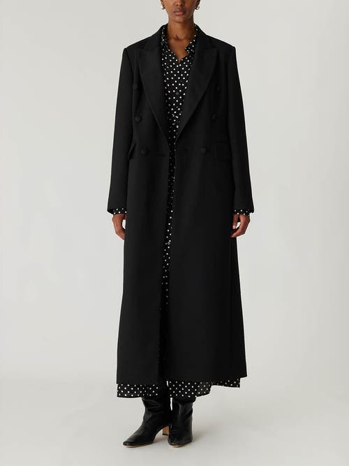 Rebecca Taylor Refined Suiting Crombie Coat in Black 