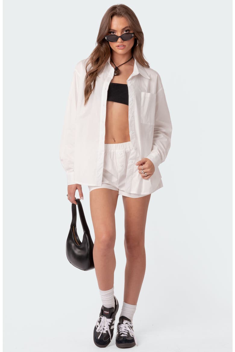 Long Sleeve Button-Up Shirt, Alternate, color, WHITE