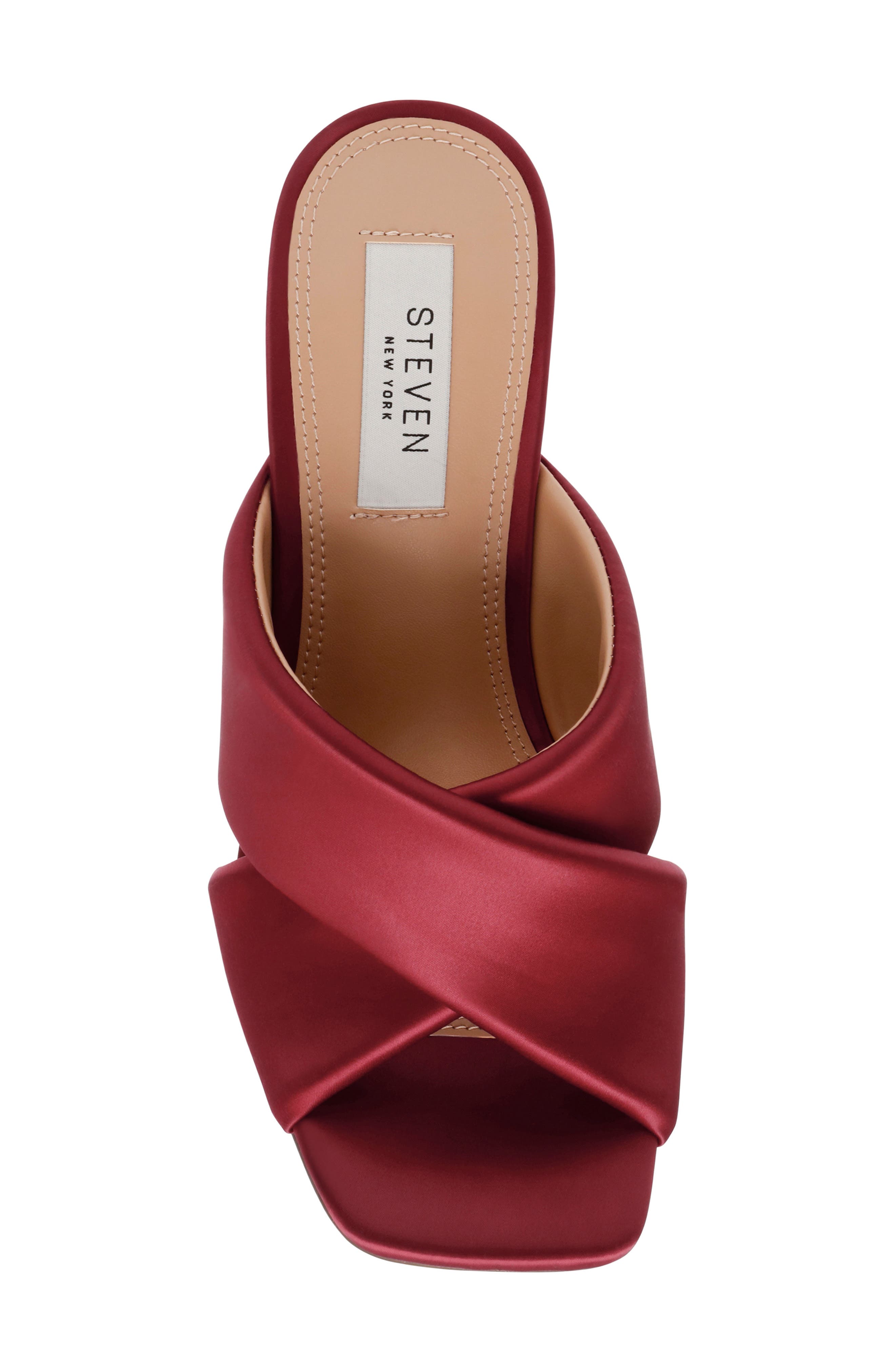 Baga Heeled Sandal, Alternate, color, DARK RED