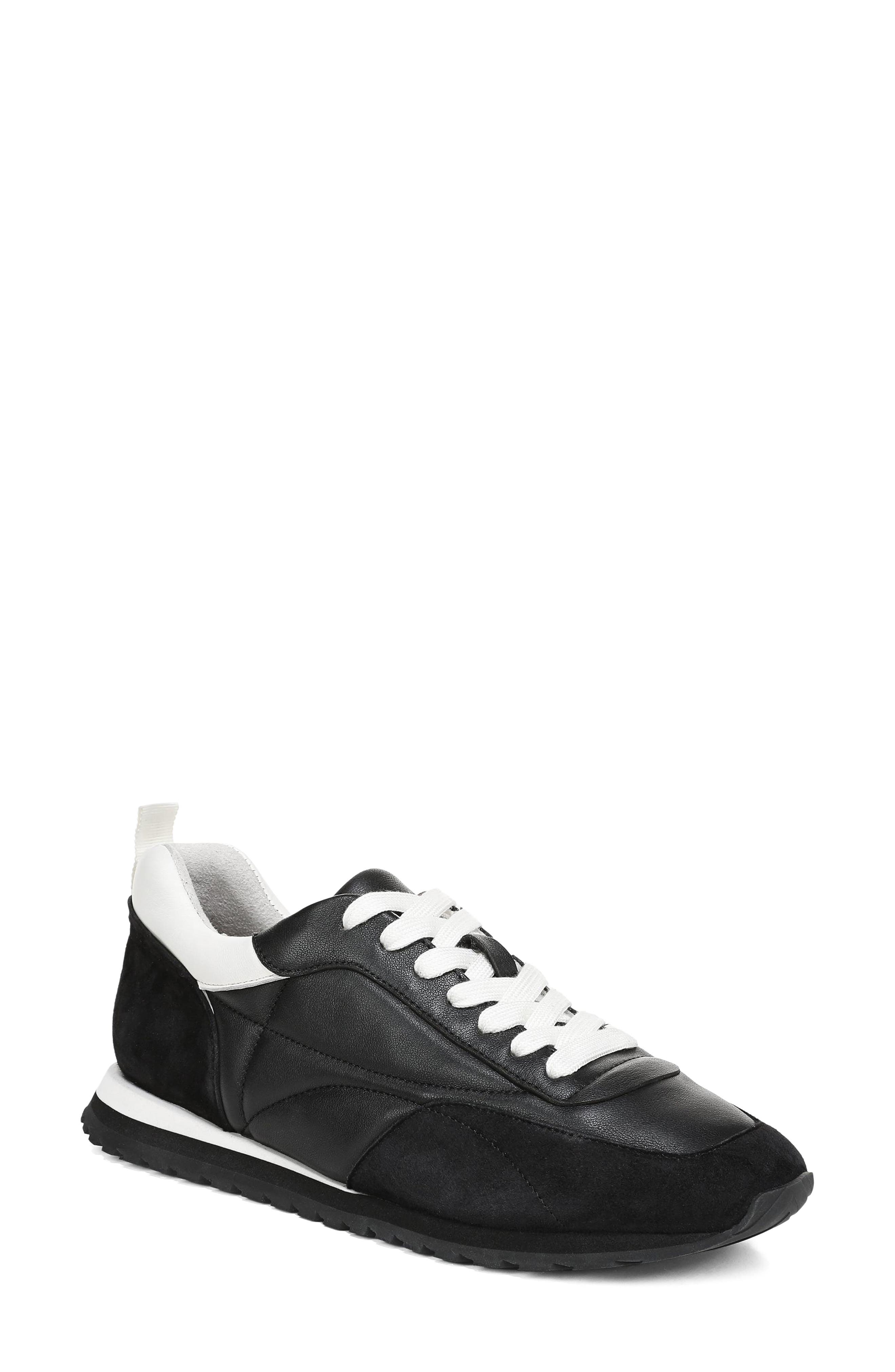Favorite Daughter Sophia Sneaker, Main, color, Black/ Snow White Leather