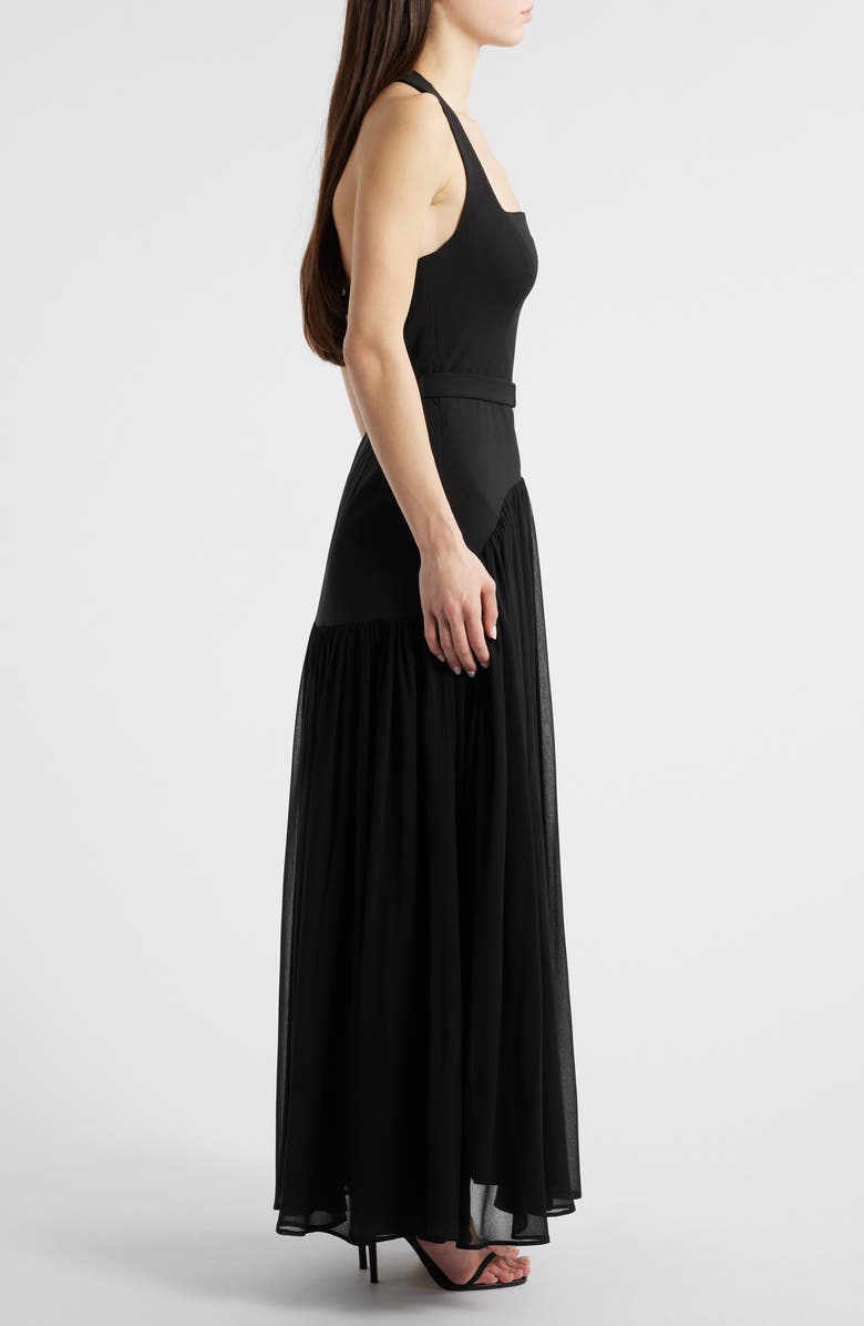 Hutch Aza A-Line Halter Dress, Alternate, color, Black