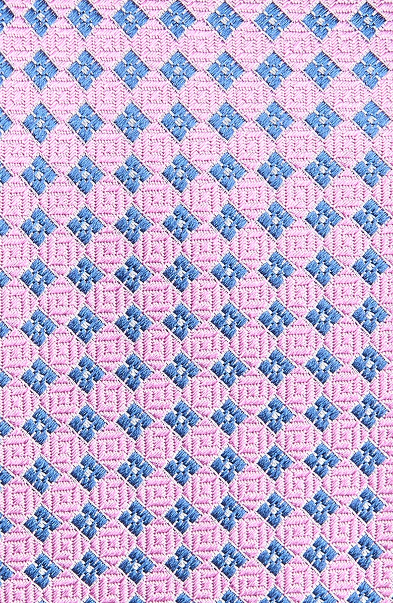 David Donahue Neat Diamond Silk Jacquard Tie, Alternate, color, Pink