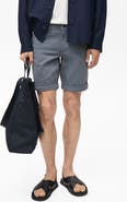 MANGO Slim Fit Stretch Cotton Bermuda Chino Shorts
