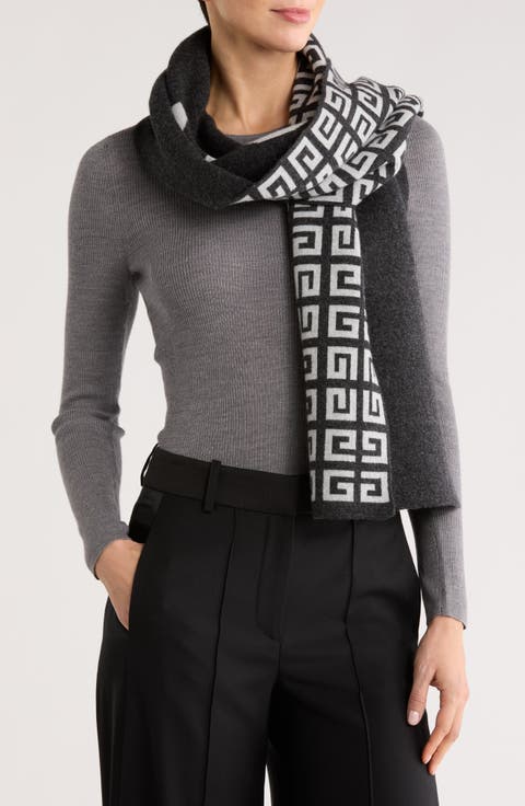 Double Face Wool & Cashmere 4G Logo Scarf
