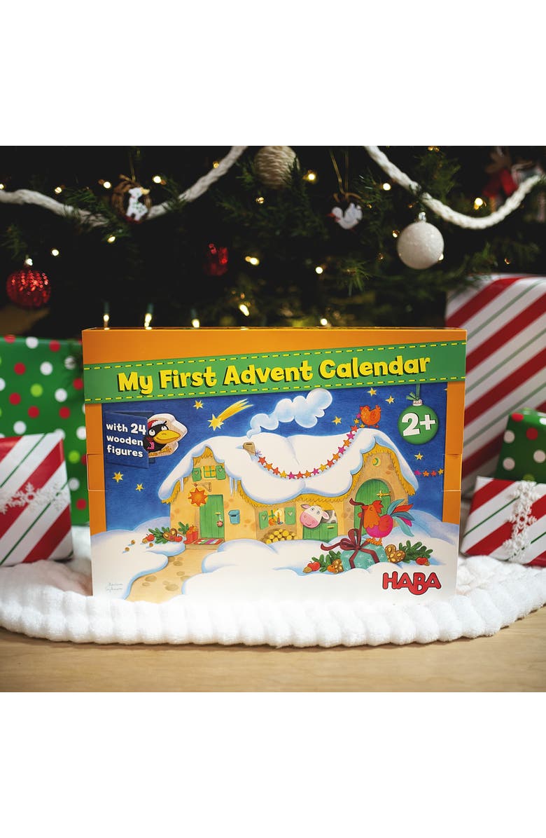 HABA My Very First Advent Calendar Farmyard Themed Wooden Animals, Reusable Advent Calendar & 2025 Advent Calendar Toddler Activities, Alternate, color, Yellow Multi