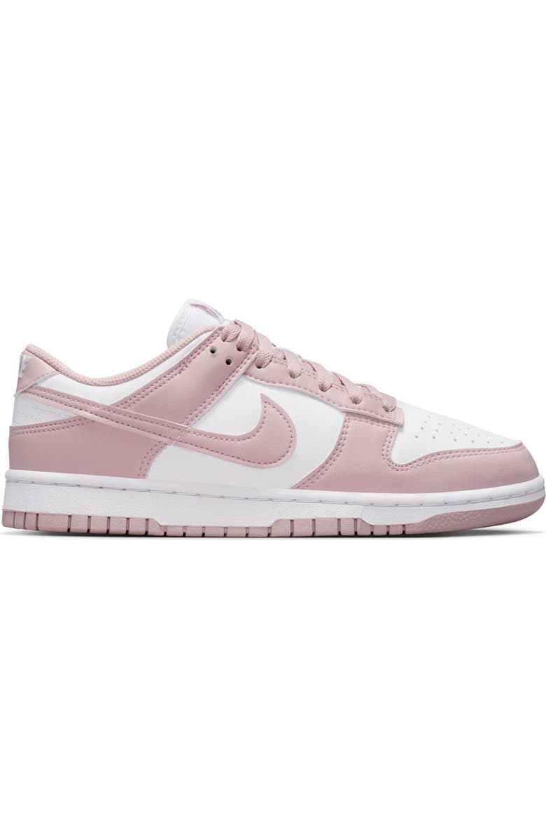 Nike Dunk Low Basketball Sneaker, Alternate, color, White/ Particle Rose/ White