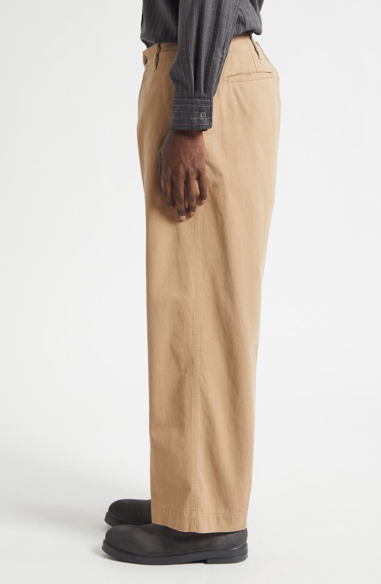 BEAMS Military Cotton Twill Straight Leg Pants, Alternate, color, Khaki