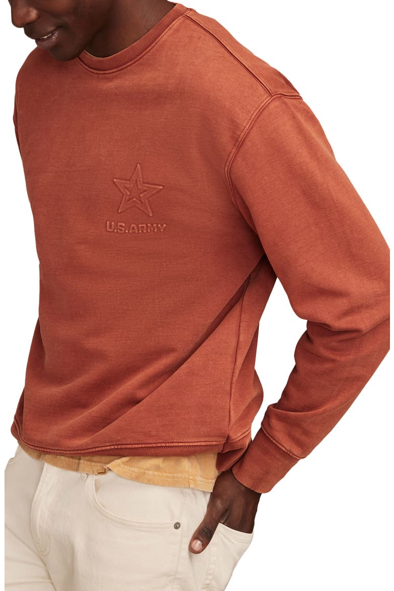 Army Cotton Logo Sweatshirt, Alternate, color, BURNT HENNA