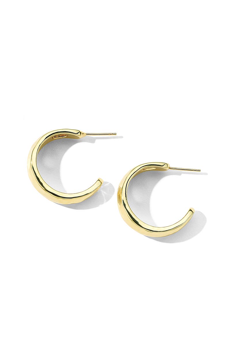 Classico Hammered Hoop Earrings, Alternate, color, GOLD