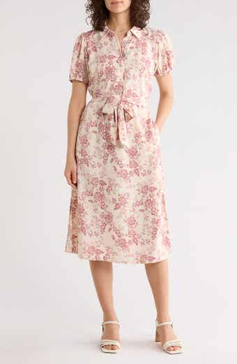 Lucky Brand Short Sleeve Midi Shirtdress
