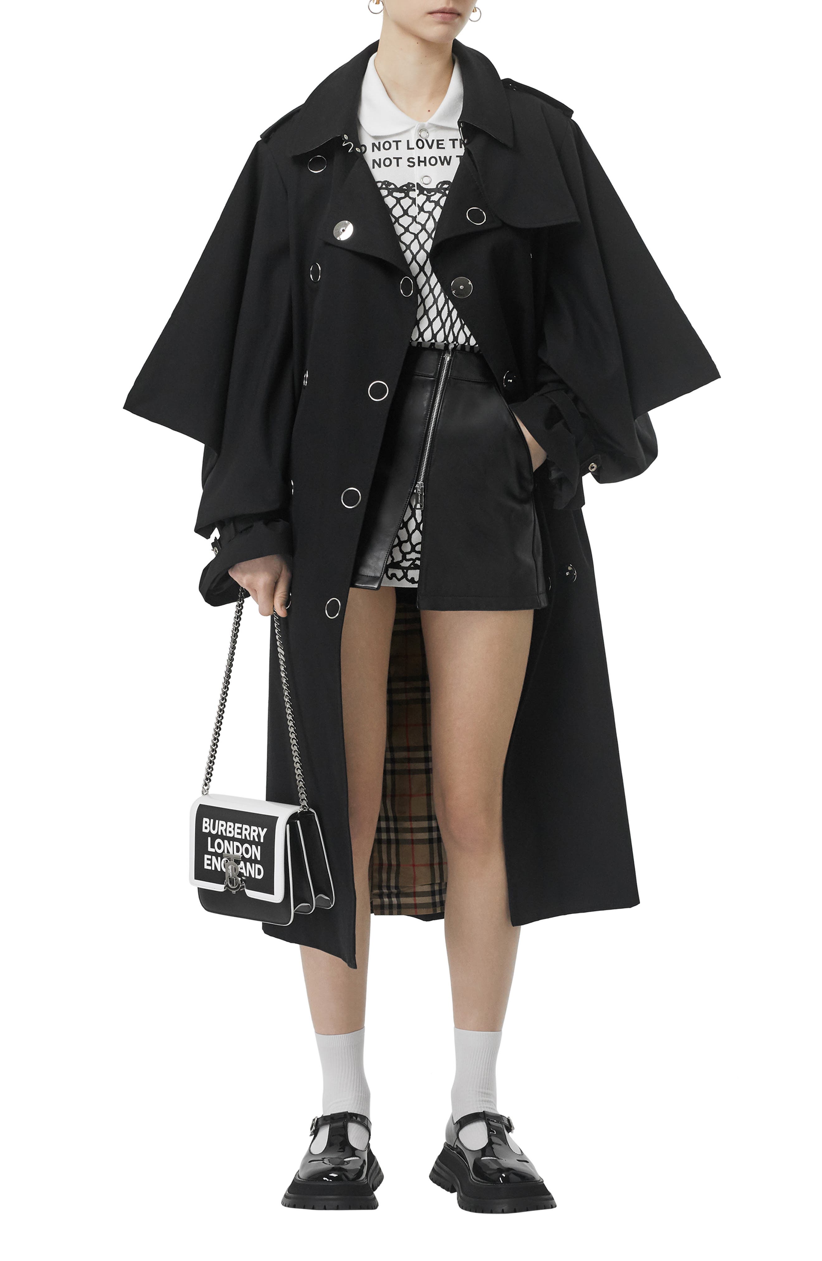 Burberry Small Painted Edge Logo TB Crossbody Bag, Alternate, color, 