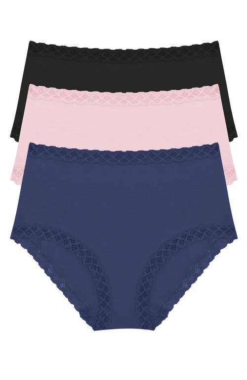 Natori Bliss Cotton Full Brief 3-pack In Multi