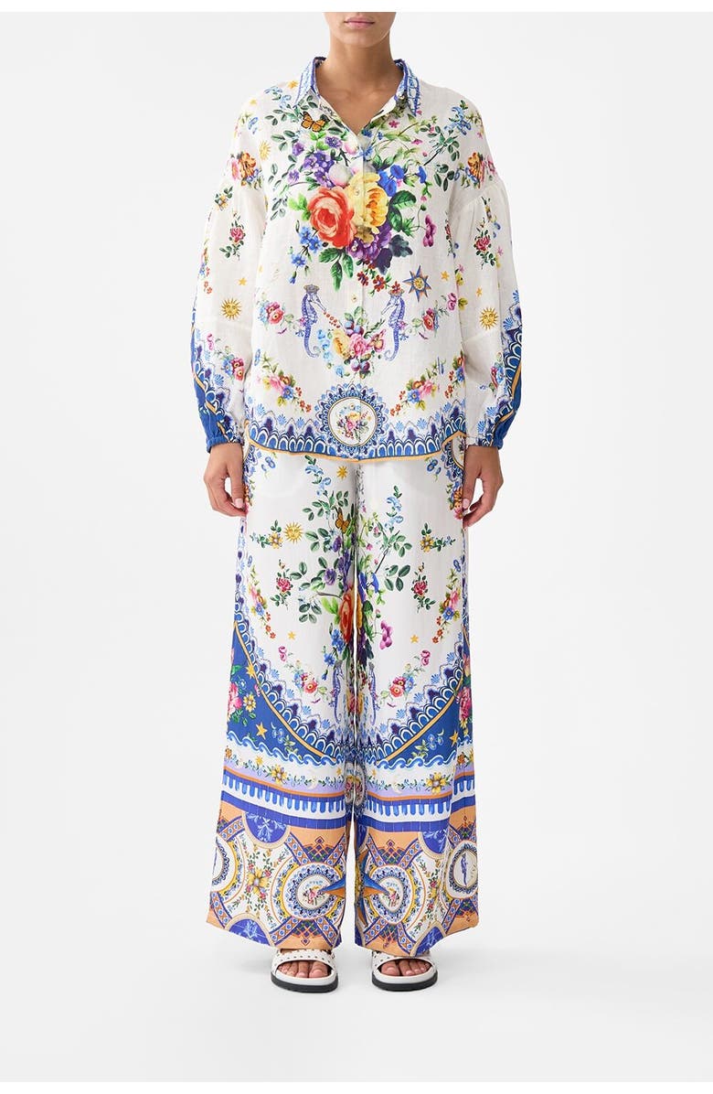 Camilla Balloon Sleeve Blouse Tiles Darls, Main, color, Tiles Darls