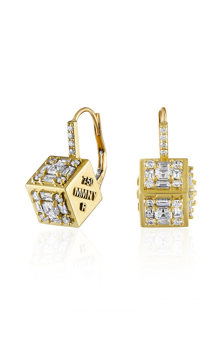 Clarity 3D Diamond Drop Earrings, Alternate, color, D3.80 18KYG